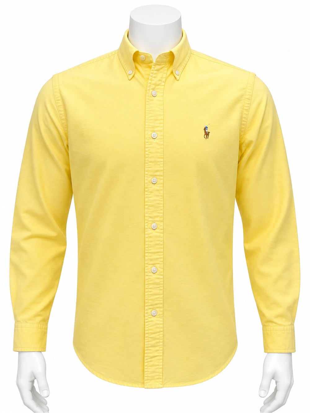 Polo Ralph Lauren Classic Fit Yellow Button Down Men’s Oxford Dress Shirt Medium